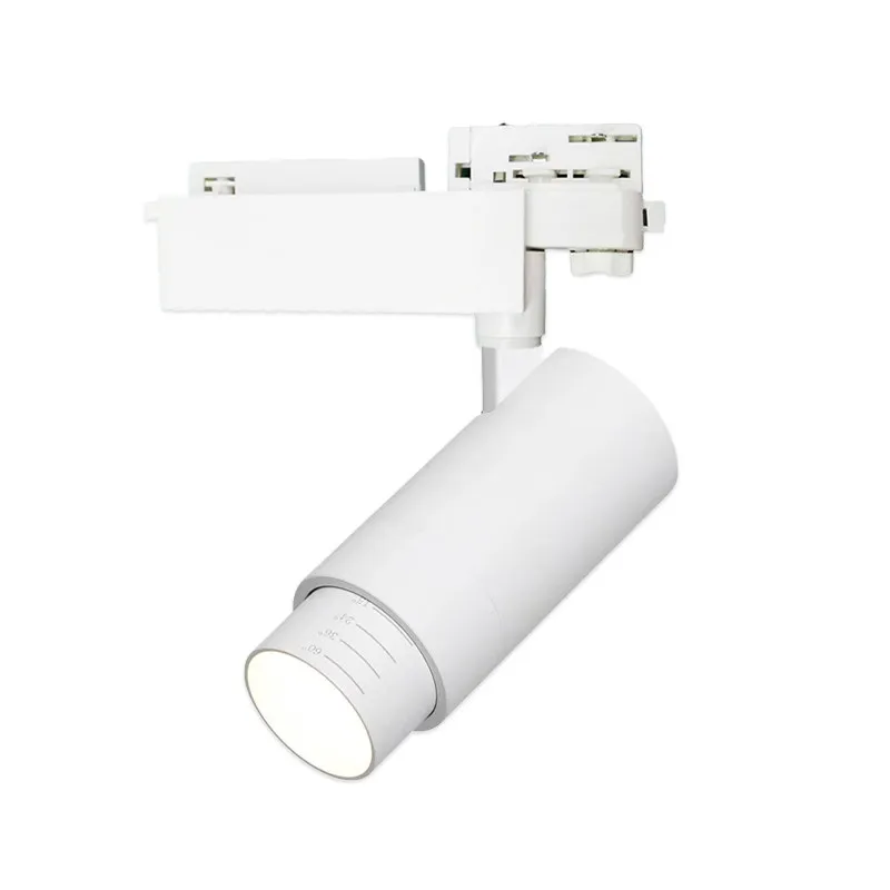 4 Wire Track LED Spotlight Black Cylinder Adjustable Track Light Fixture for Commercial Retail Gallery Clothing Store  Home