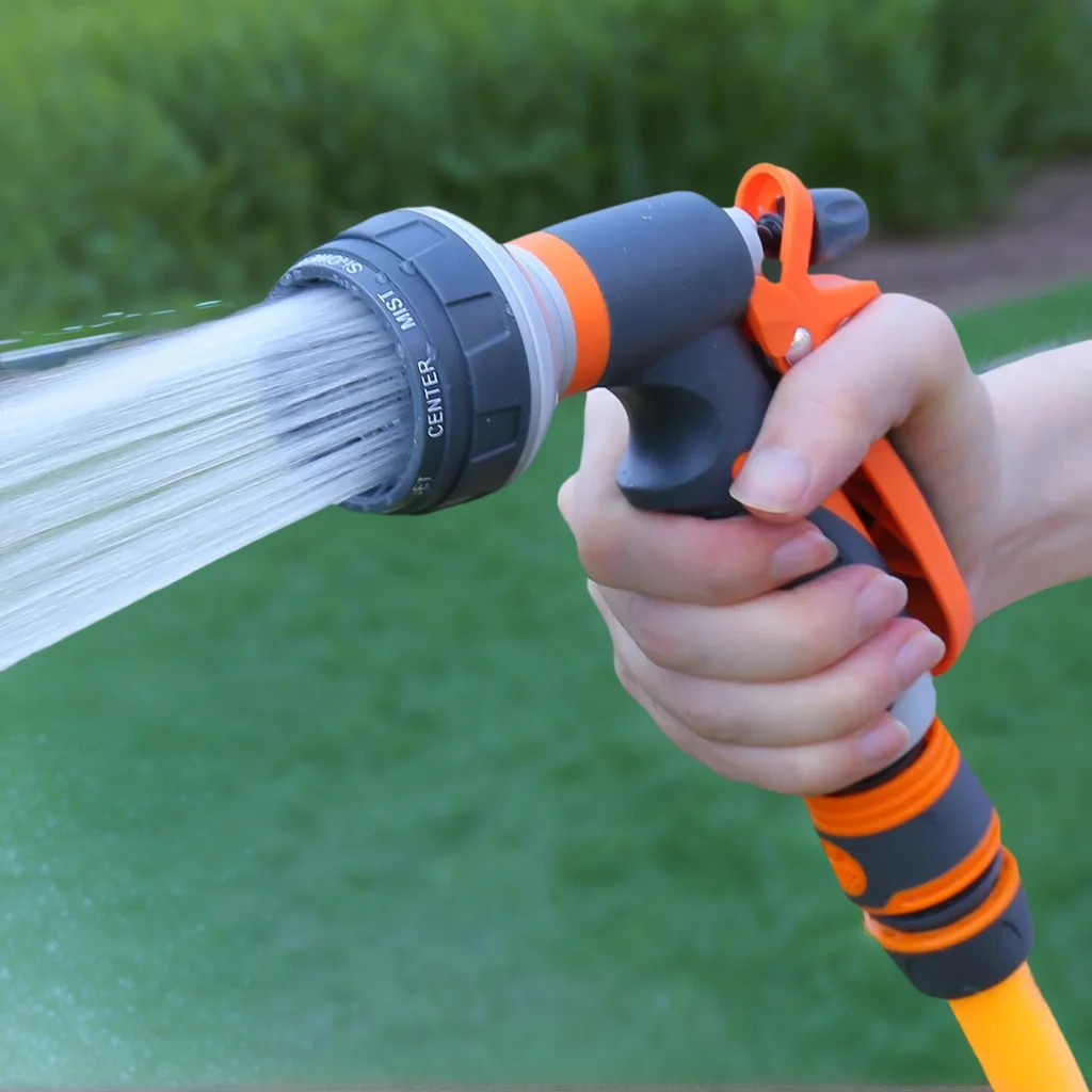 

High Pressure Water Gun - 8 Function Adjustable Sprinkler Head for Garden & Car Washing