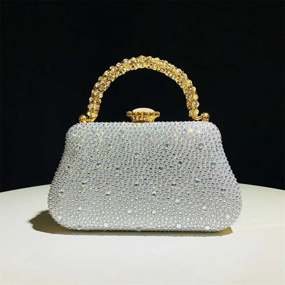 

Ele Small Clutch Bag Luxury Embellied Diamond Evening Handbag for Evening Gown Women's Gift Handbag