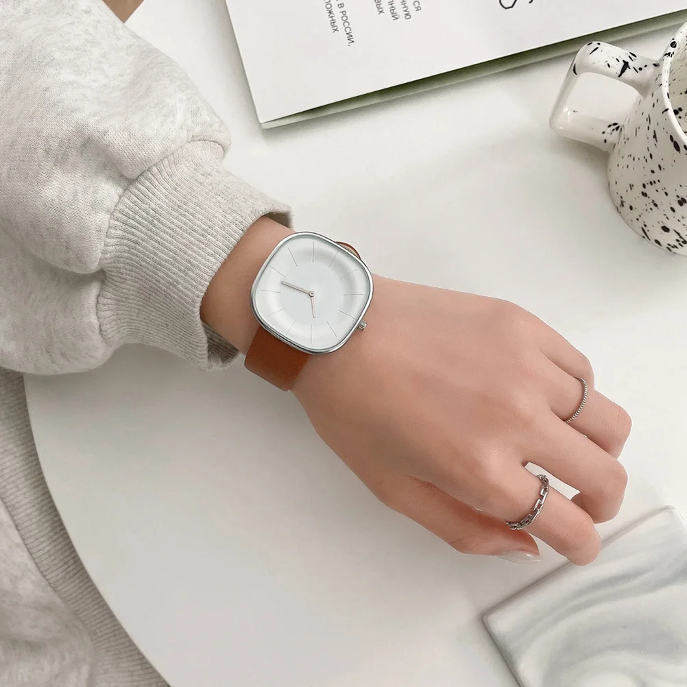

Stainless Steel Ladies Watch Women's Quartz Wristwatch Simple Elegant White Dial Fashionable Casual Party Decorative Stylish