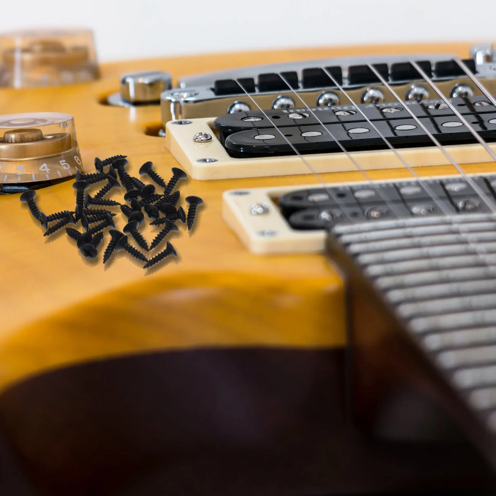 

30 Pcs Electric Guitar Screws Kit Pickguard Black Bass for Metal Plating Pickup