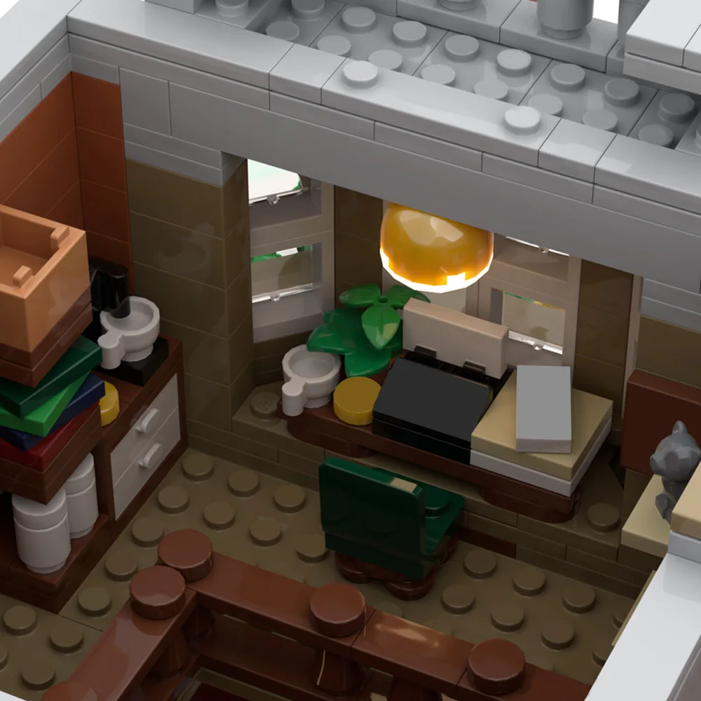 Gobricks moc vila blocos de construção quadrados modelo arquitetura medieval na cidade tijolos diy brinquedo montado para crianças presente