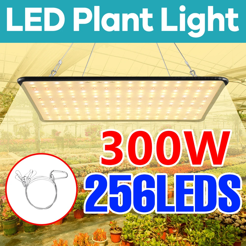 

LED Grow Light Full Spectrum Phyto Lamp AC100-240V 300W Growing Tent Plants Growth Light Greenhouse Tent Hydroponic Veg Fruit