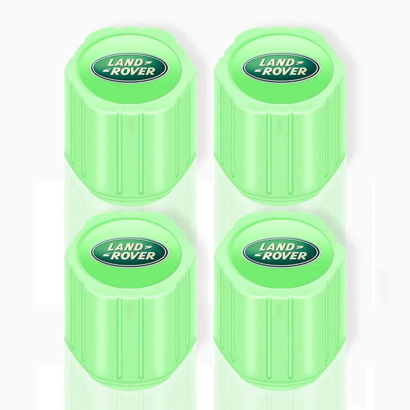 For Land Rover Range Rover Freelander Discovery Evoque OVER4Pcs Luminous FINCH Car Tire Valve Caps Badge Emblem Auto Accessories