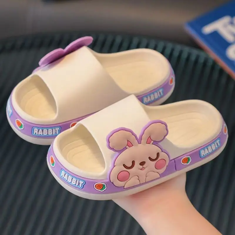 2024 Nieuwe Zomer Kinderen Één Woord Cartoon Slippers Jongens Meisjes Zachte Zool Antislip Thuis Slipper Outdoor Slipper Badkamer Slipper