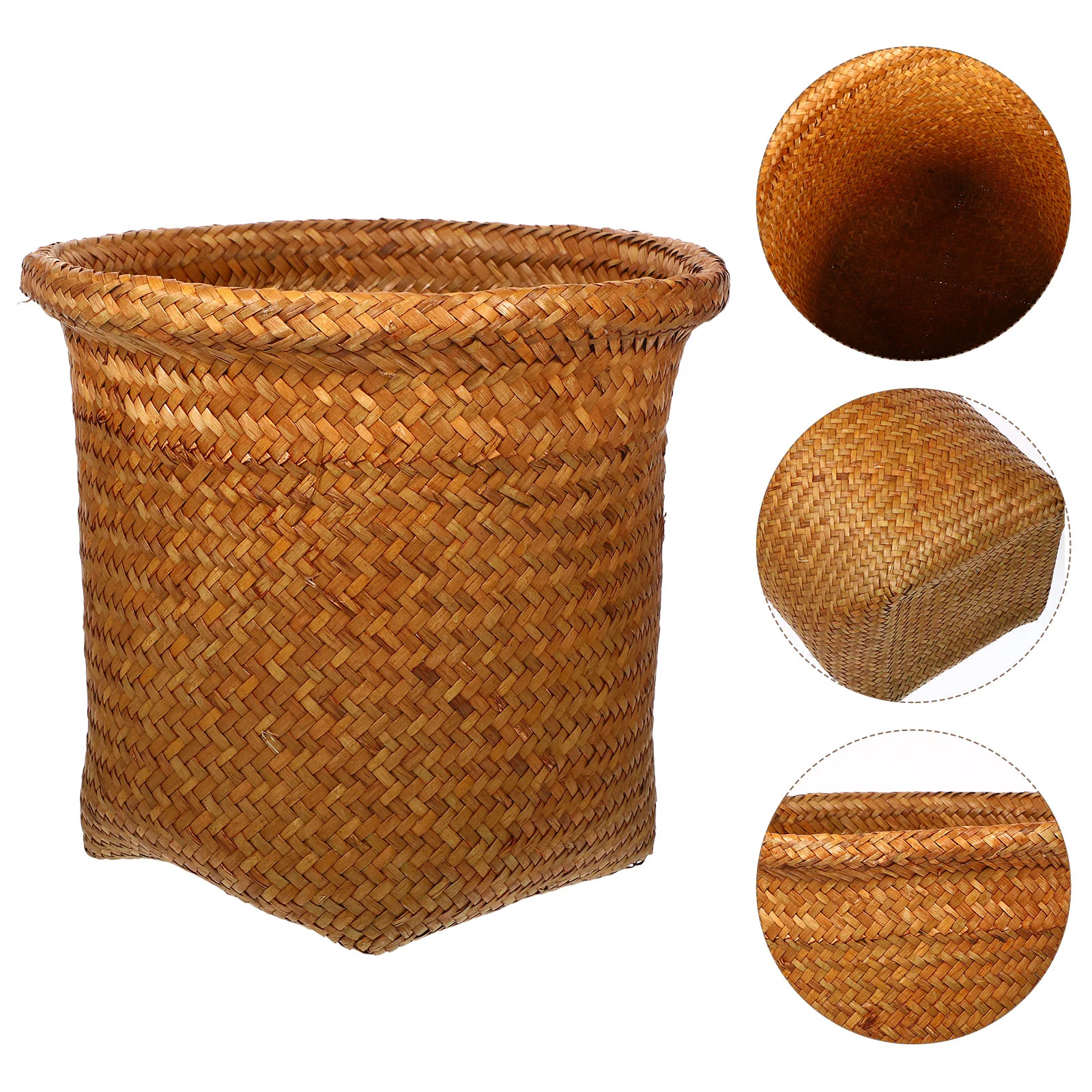 Desktop Storage Basket Water Table Toys Clothes Rattan Woven Simple Trash Child Laundry Baskets