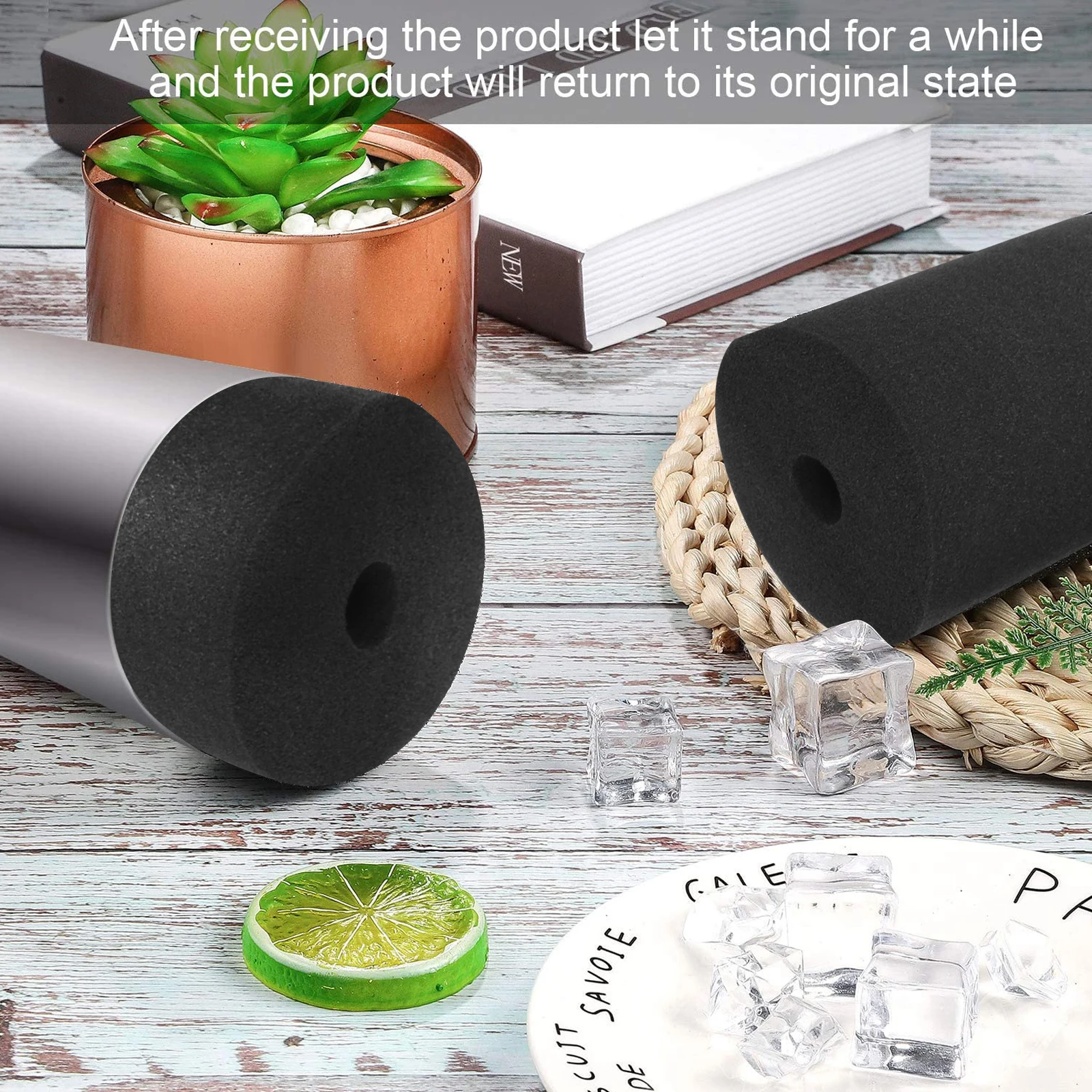 

6pcs Eggshell Cup Sponge Insert Accessories for Tumbler Turner Compatible 10oz-40oz Steel Glass Ceramic Cups Center Hole 19mm