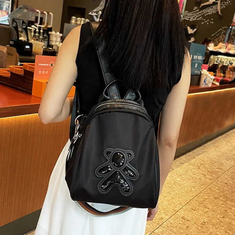 Chikage Large Capacity Oxford Cloth Backpack Female New Fashion Travel Backpack Simple Leisure Single Shoulder Crossbody Bag