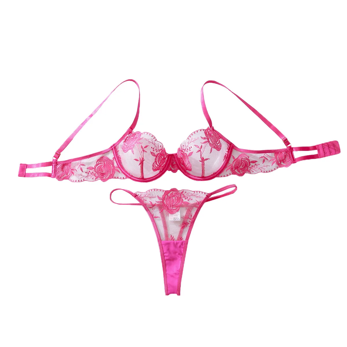 

2025 New Floral Embroidery, Comfortable and Breathable, Lightweight Series, Sexy Lingerie, Two-Piece Set