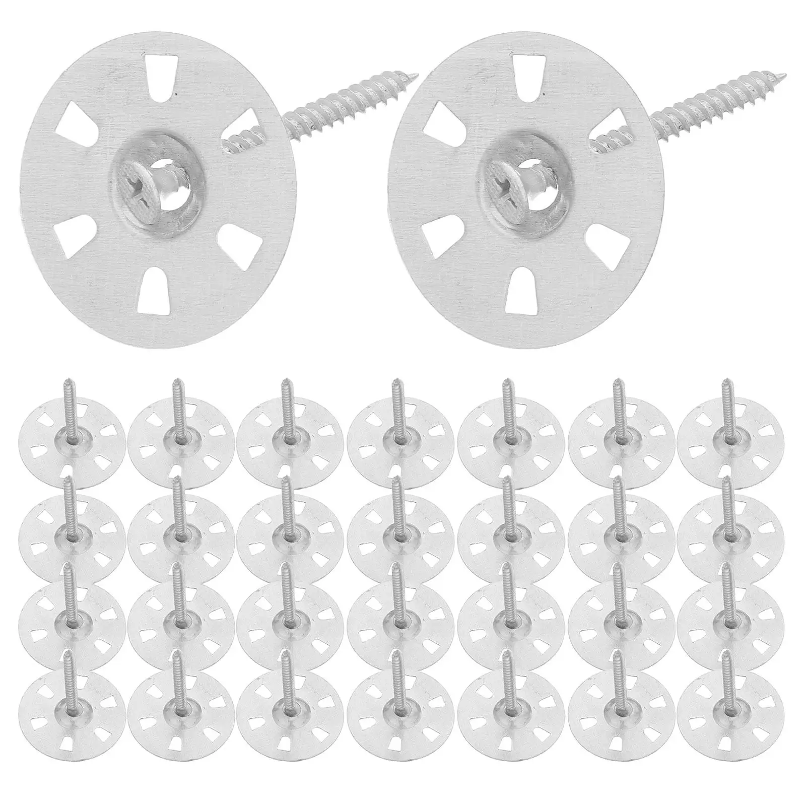 1Set Insulation Board Washers Foam Board Fasteners 1.4 Metal Load Spreading Screws for Rigid Foam Insulation Walls