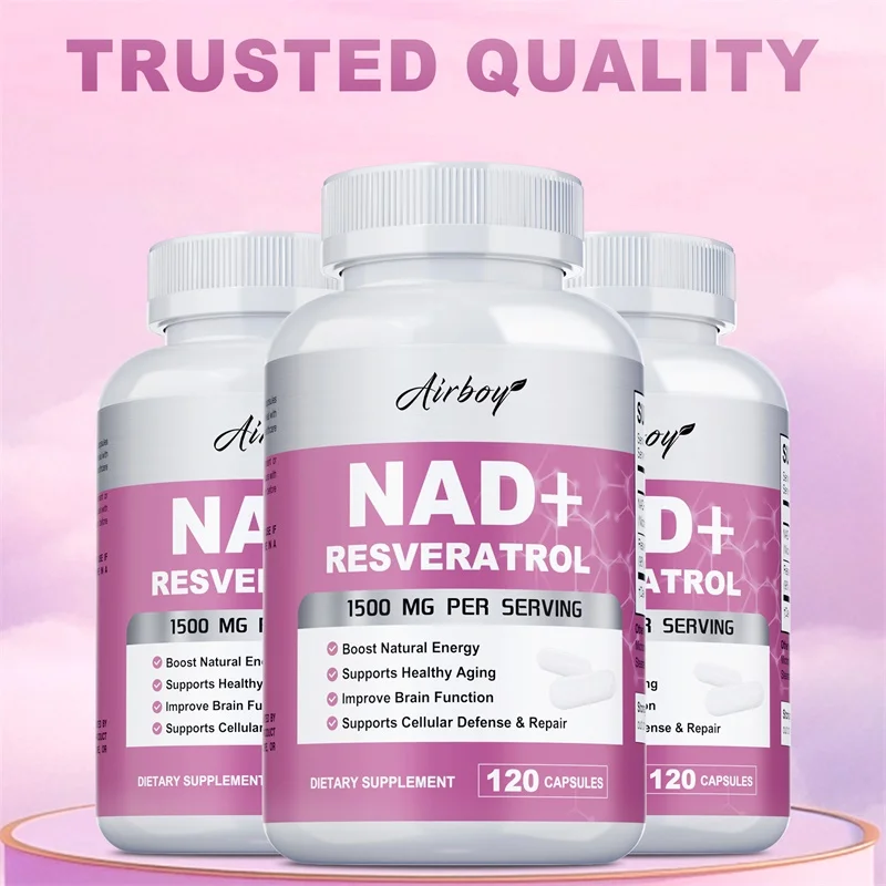 

120pcs NAD + Resveratrol - Anti-Aging Cell Booster, Regulate Cell Aging, Promote Gene Repair, Activate Longevity Factors