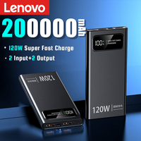 Lenovo 120W Super Fast Charging Power Bank 200000mAh Ultralarge Capacity Mobile Power External Battery For Iphone Xiaomi Vivo