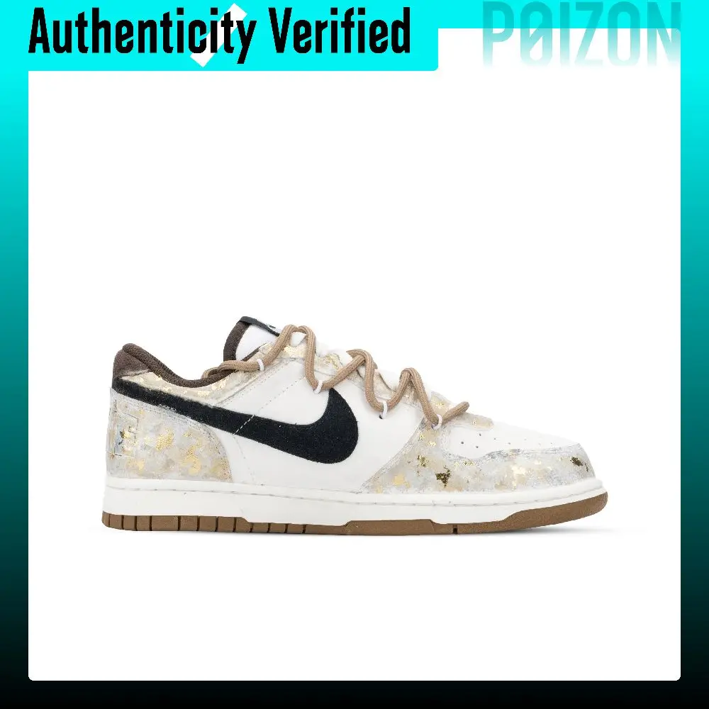 Nike Big Apollo, Monster Lab Low top Skateboard Shoes Unisex White Brown Gold 854166-101(Team445-）