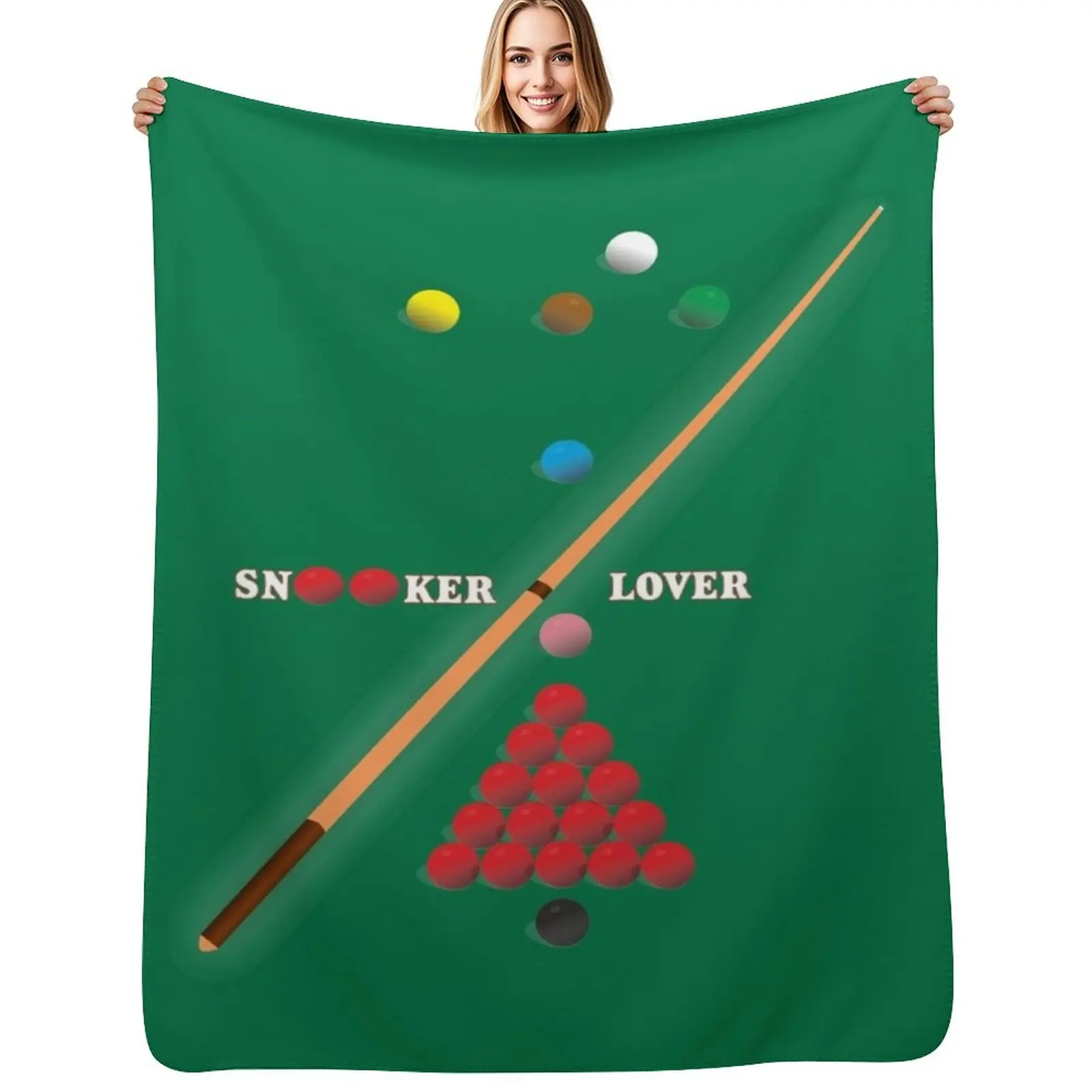 

Snooker Lover design showing the balls on a snooker table. Throw Blanket Moving Kid'S for winter bed plaid Blankets
