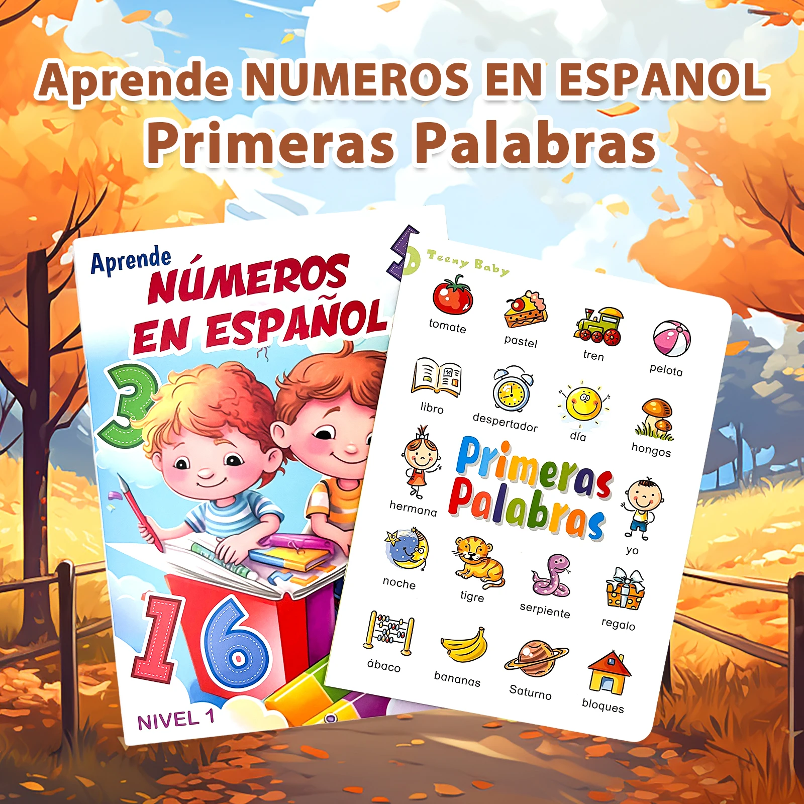 

Spanish Learning Kit for Kids Number Copying & Word Recognition Book Cognitive Skills Enhancement Preschool Children's Enlighten