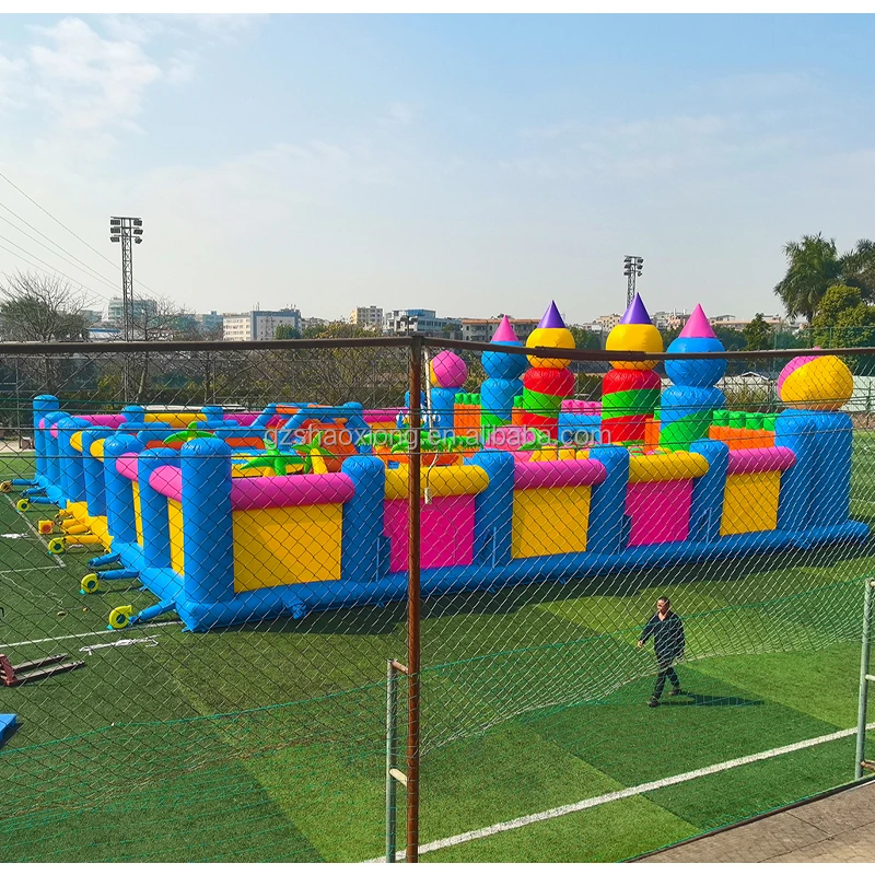 Commercial Inflatable Trampoli - Outdoor Adventure Course review and price
