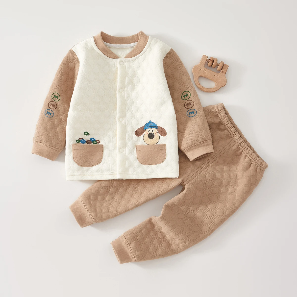 Infant and Toddler Spring and Autumn Quilted Set, Autumn Newborn Warm Clothing, Autumn Pants, Baby Separate Underwear, Class a Children's Clothing