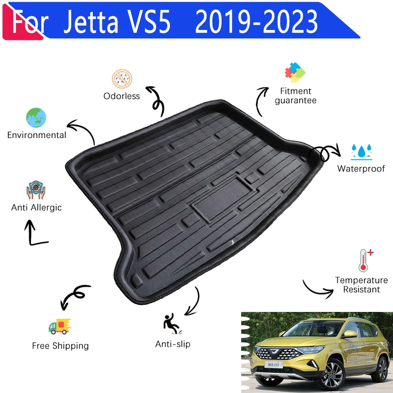 

Car Trunk Mats EVA Material for Volkswagen VW Jetta VS5 2019~2023 Easy Clean Auto Trunk Mats Trunk Storage Pads Car Accessories