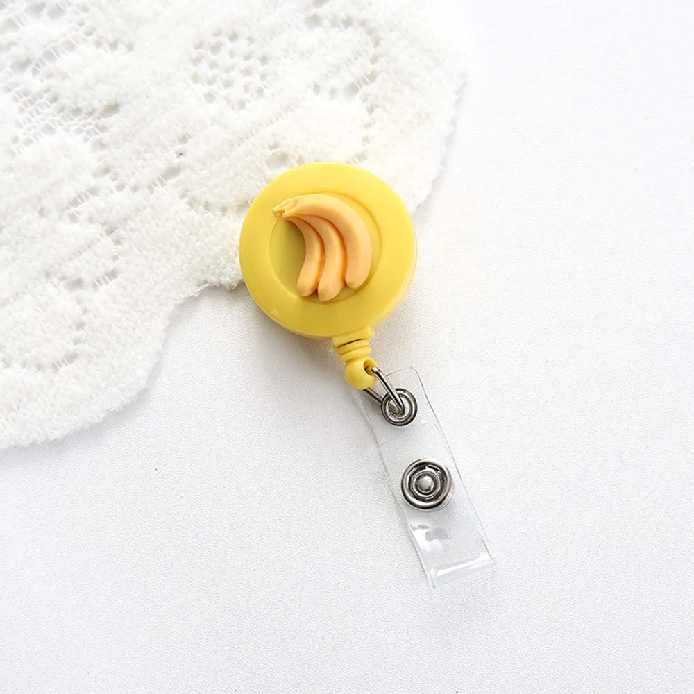 Cute Office Supplies Bus Card Cartoon Credit Card Holder Clip ID Badge Holder Clip ID Name Holder Retractable Badge Reel