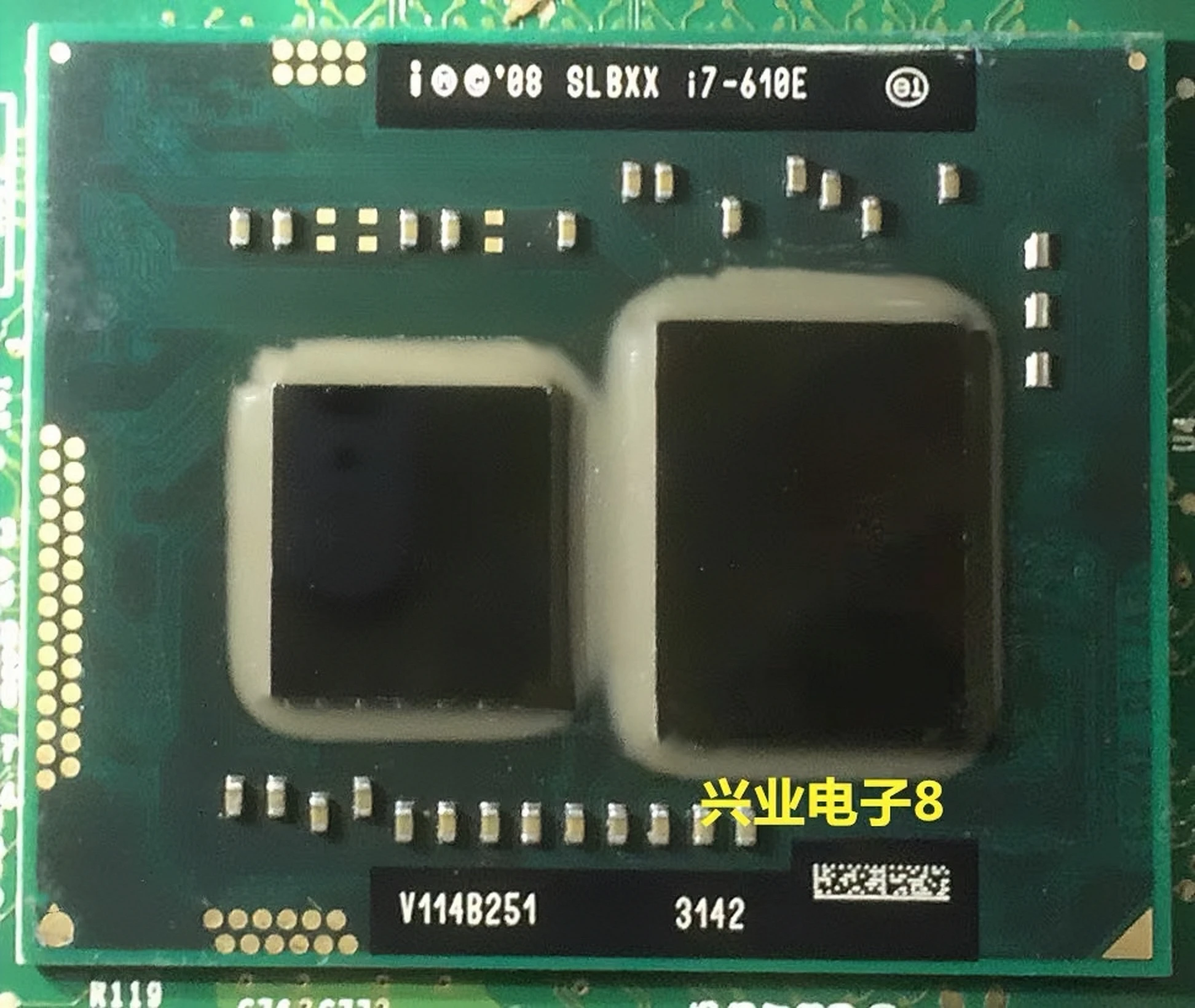 Used and with circuit board  I7-610E SLBXX BGA Chipset