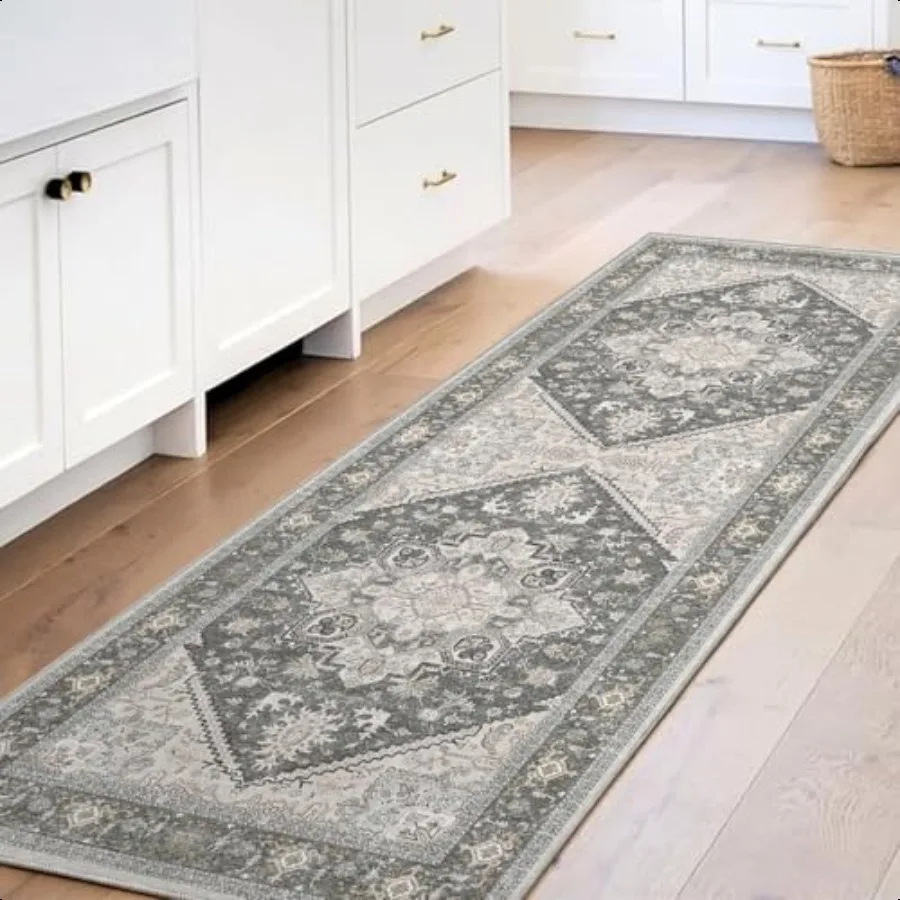 

Soft Entryway Rug 2x6 2x6 Rug Runner Washable Hallways Carpet 2 x 6 with Non Slip Backing LowPile Bedside Carpet 2 x 6 Long Fau
