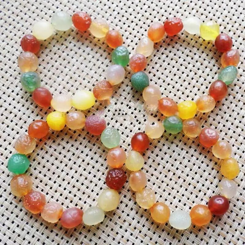 Natural Alashan Agate Bracelet Gobi Original Stone Handset Beads Exquisite Stone Exquisite Color Bracelet For Women's HandString - view 5