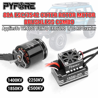 PYFORE 80A ESC 3542 1400KV 1850KV 2250KV 2500KV Outer Rotor Motor Brushless Combo for YK4107 RGT 1/10 RC Crawler Accessories