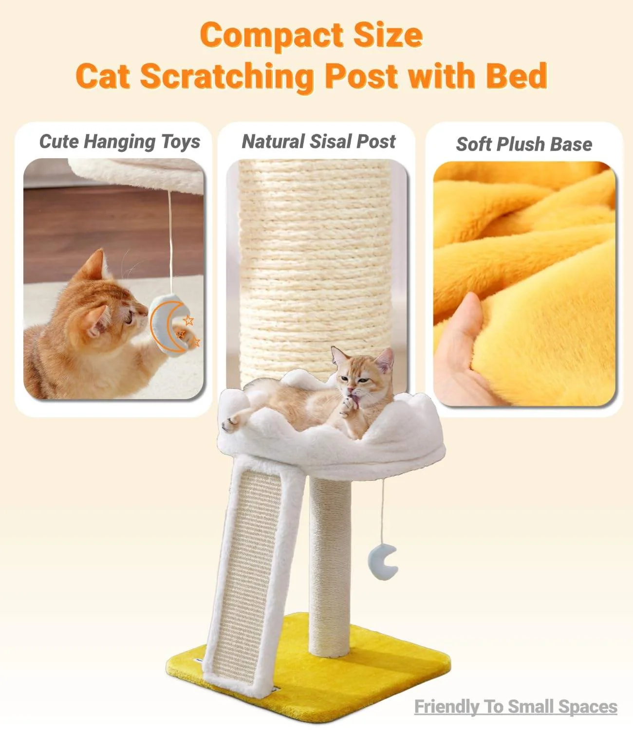 Modern Luxury Cloud Cat Tree Celestial Cat Bed Pet Scratcher Cute Sisal Wood Carton Packaging