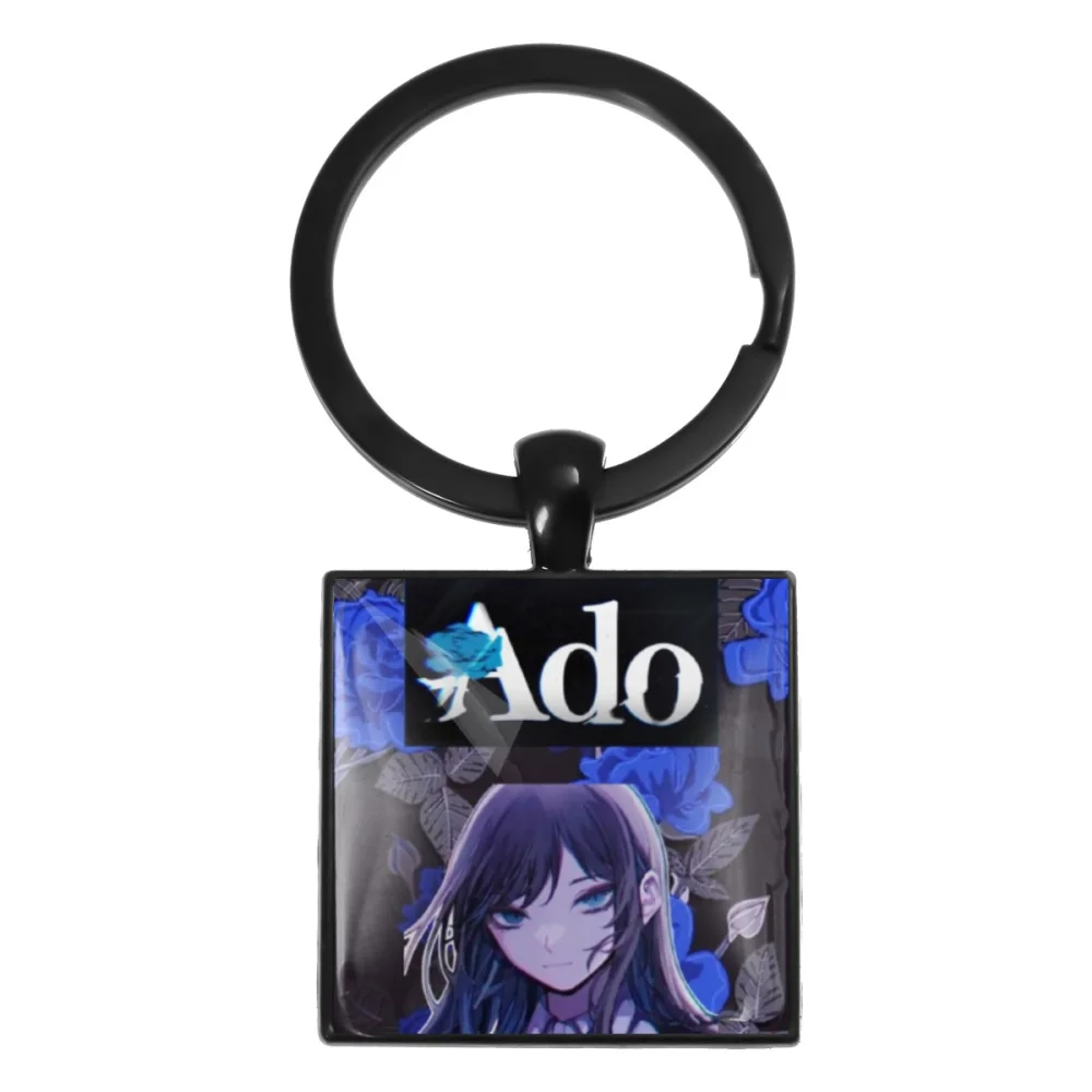 Ado Kyogen X Uta I Love Ado 25mm Handmade Keychain Glass Square
