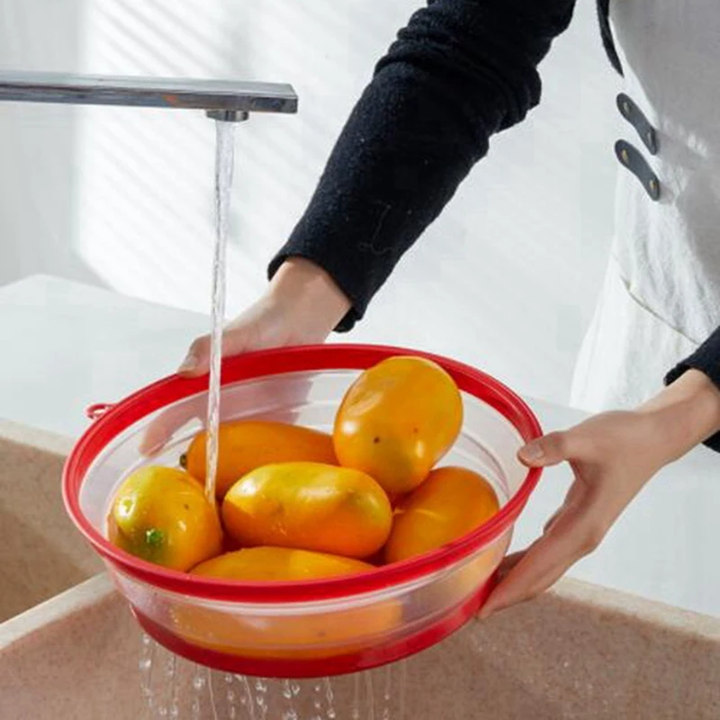 غطاء رشاش ميكروويف قابل للطي ، صواني حمراء ، غطاء طعام بغطاء ، 2 ×