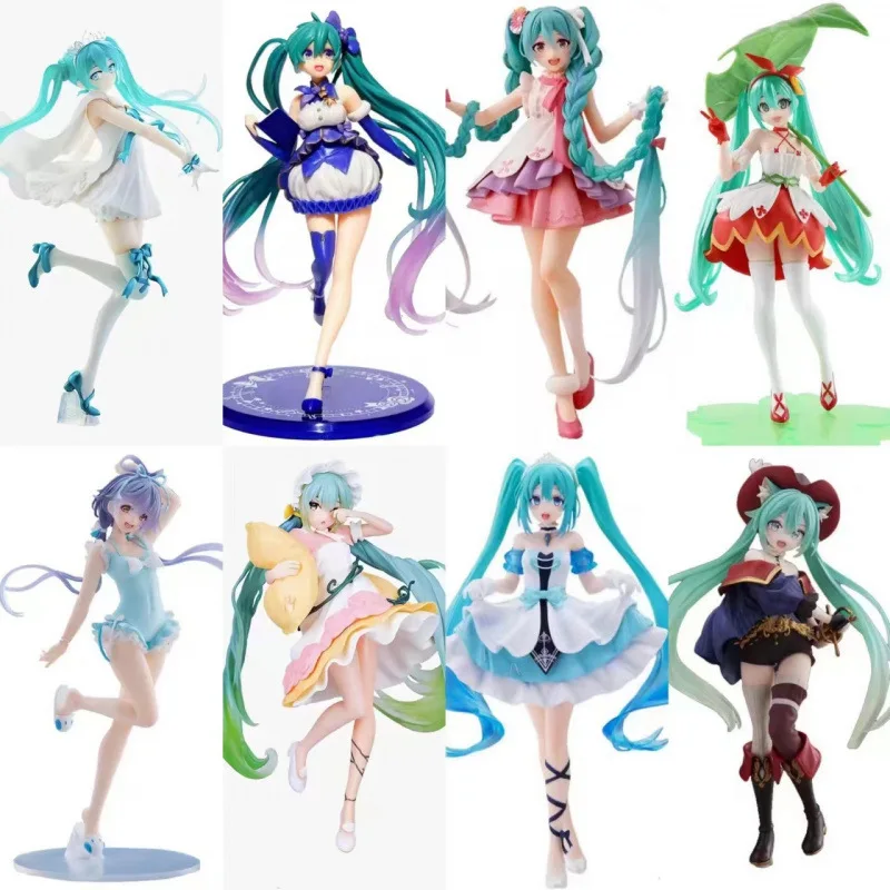 Figura de Hatsune Miku, modelo de Chica de Anime, decoración de escritorio, muñeca coleccionable, regalo para Fans, estatua de Vocaloid del futuro, Otaku japonés Kawaii