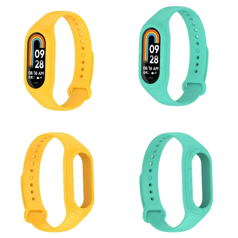 Silicone Watchband for Xiao-mi Band 8/9 Intelligent Bracelet Wear Resistant Watch Strap Replacement Scratchproof Wriststrap Belt