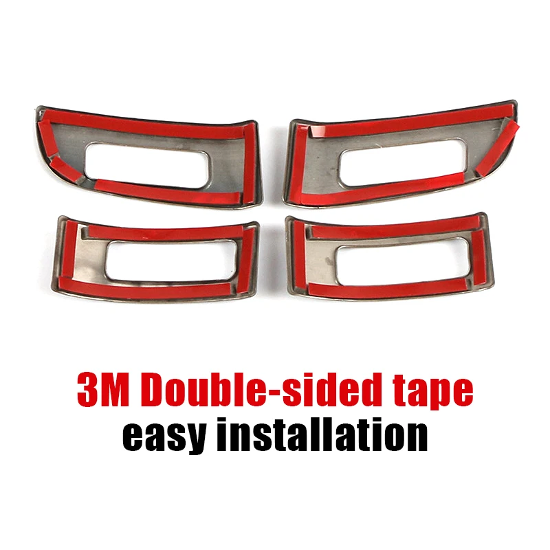 Stainless Car Central Control Air Conditioning Vent Outlet Cover Trim Stickers For Toyota RAV4 XA50 2019-2021 2022 2023 Hybrid