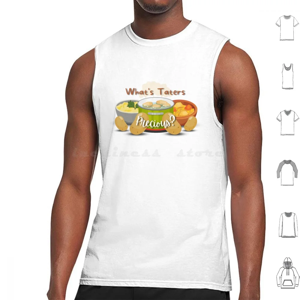 Po-Tay-Toes! Tank Tops Vest Sleeveless Subtle Fandom Funny Cute Silly Golemn Potatoes Precious Boil Mash Stew