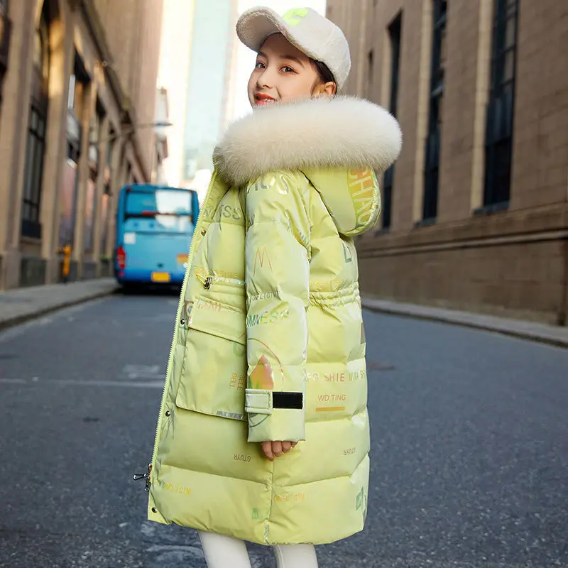 More Girls Cuhk Children's 2024 New Cotton-padded Jacket and Velvet Paragraph Disposable Grows in Warm Cotton Fabric Fashion Coa