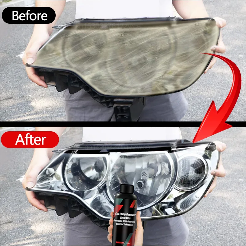 Car Light Restorative Liquid Removing Oxidation Dirt Portable Headlight Repair Polish Liquid For Car Headlight Restoration