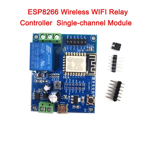 ESP8266 Trådlös WIFI-relämodul Enkanalig relämodul ESP 12F Utvecklingskort för IOT Smart Home DC5V-80V 10 best sales ESP-relä - №9