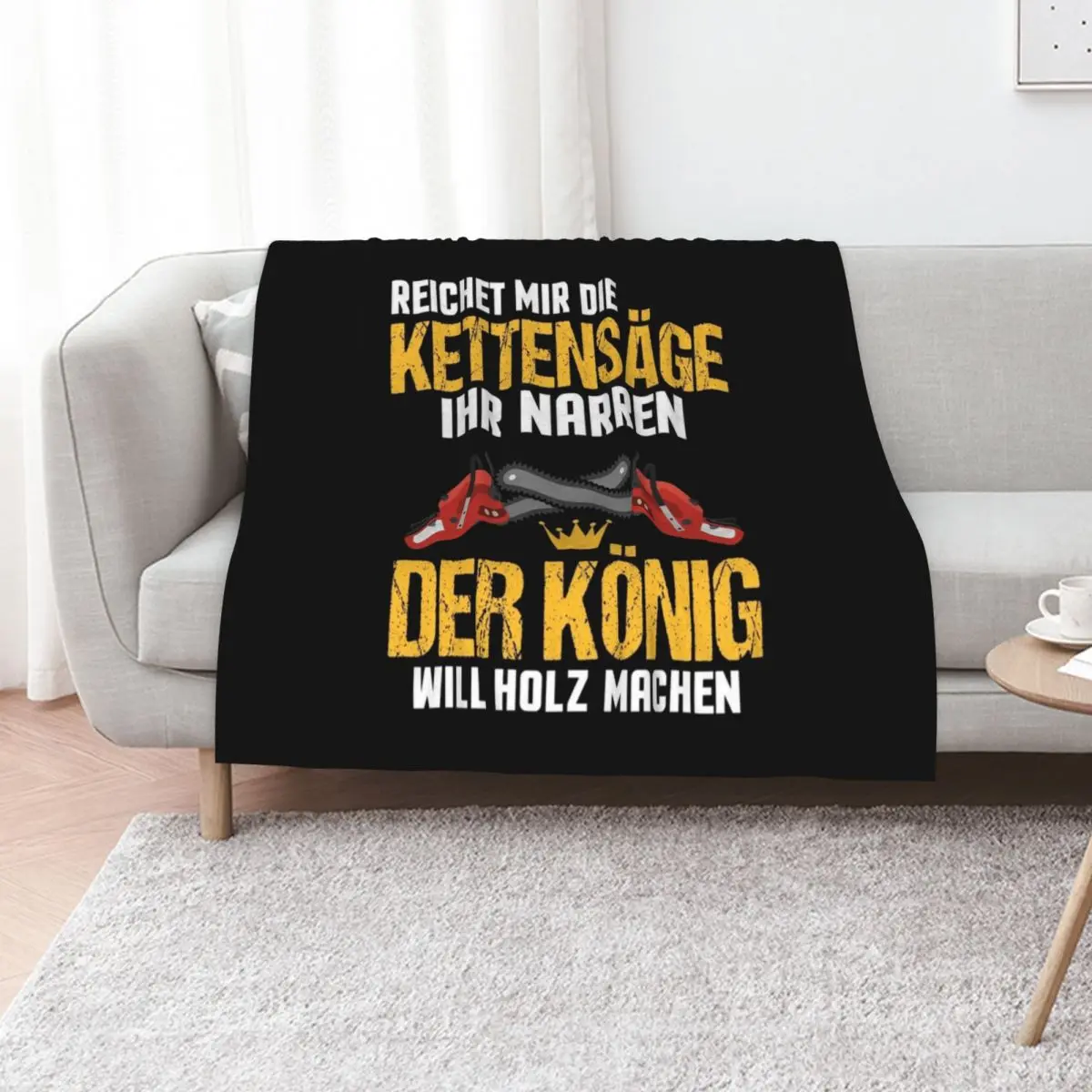 

Hand me the chainsaw wood forest saw gift Throw Blanket Hair Flannel For Baby Luxury St Blankets