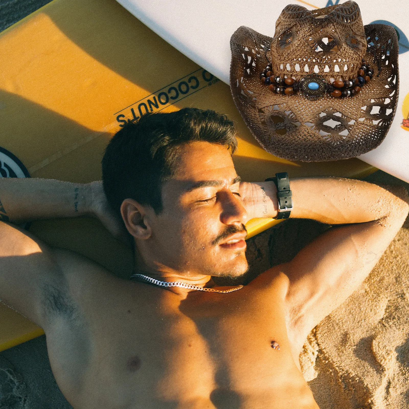 

1 шт. Легкая дышащая ковбойская шляпа из потертого денима с широкими полями для защиты от солнца летом, для активного отдыха и пляжа, с изогнутым передним краем, в западном стиле