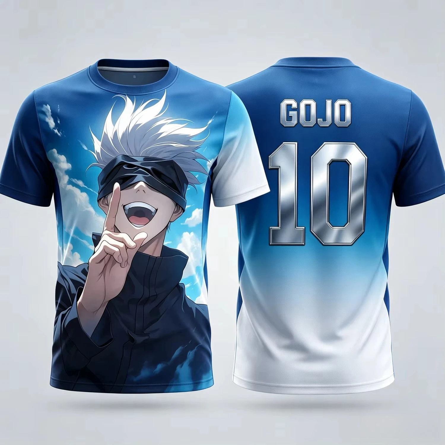 2026 Summer Jujutsu Kaisen Retro Cosplay T-shirt Men's 3D Printed Jiu Jitsu Short-sleeved Family Unisex Children's Sports Shirt