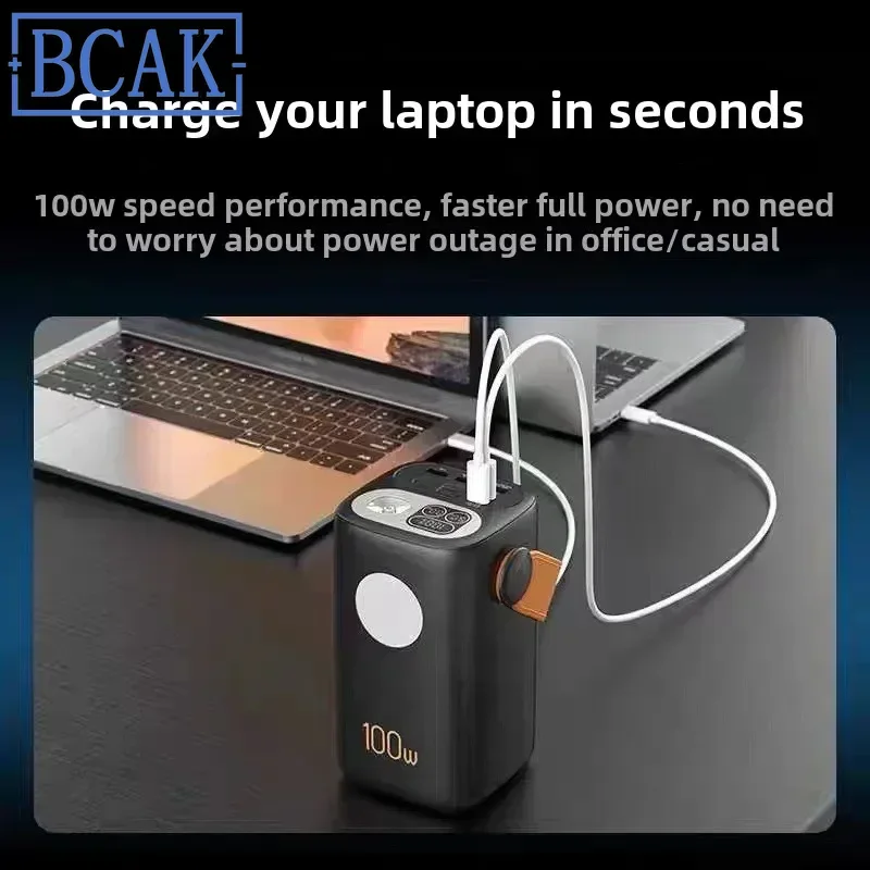 New Style Power Bank 60000 MAh 100W Super Fast Charging, Large Capacity Charging Laptop Flash Charging BCAK Mobile Power Supply