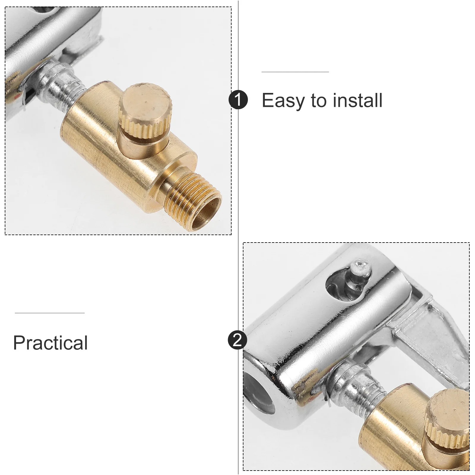 Portable Selflocking Air Pump Connector Quick Inflation Deflation Tire Nozzle Copper Steel Compatible Bike Hose Adapter