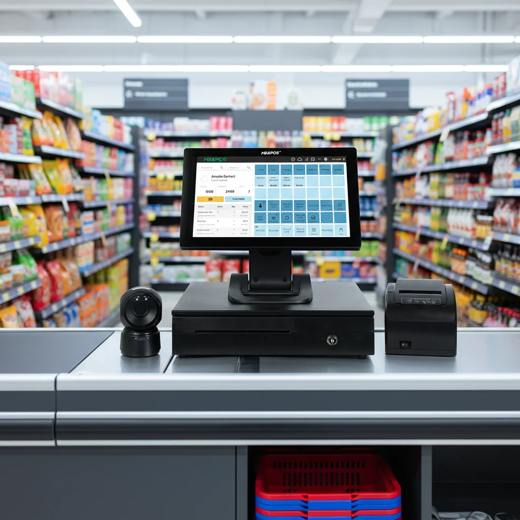 ATV&UTVHBAPOS- Q2F Desktop All-in-One POS Terminal Touch Screen  Cash Register POS System for Grocery Convenience Store.