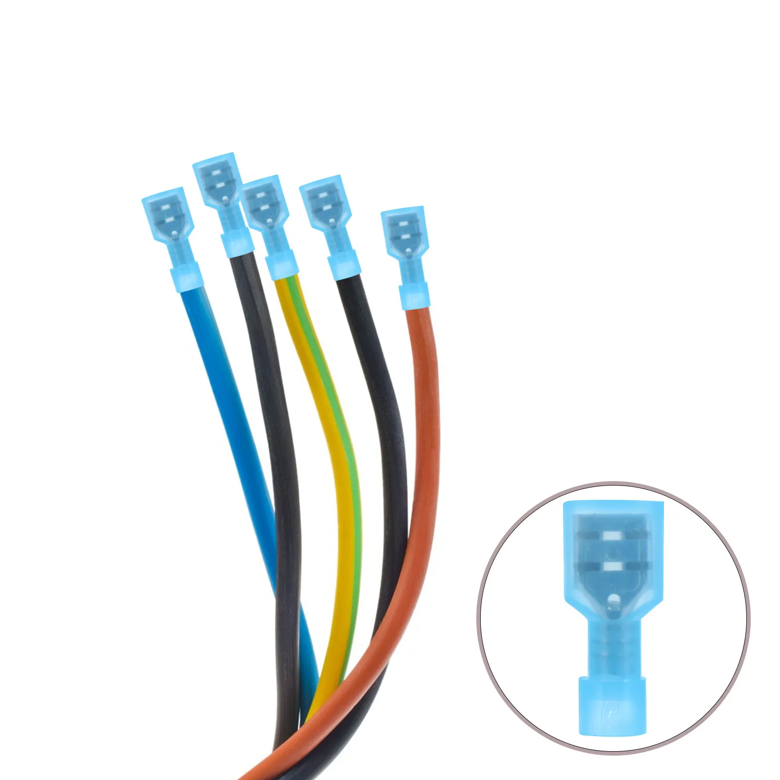 150Pcs Spade Terminal Insulated Connectors Thick Tinned Brass 16-14 Awg Quick Crimp Wire Connectors for Automotive Home