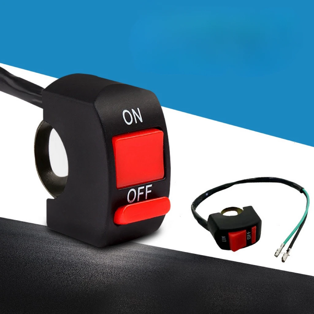 

Universal Motorcycle Light Switch Connector ON OFF Handlebar Modification Button for Moto Motor ATV Bike DC12V/10A Black