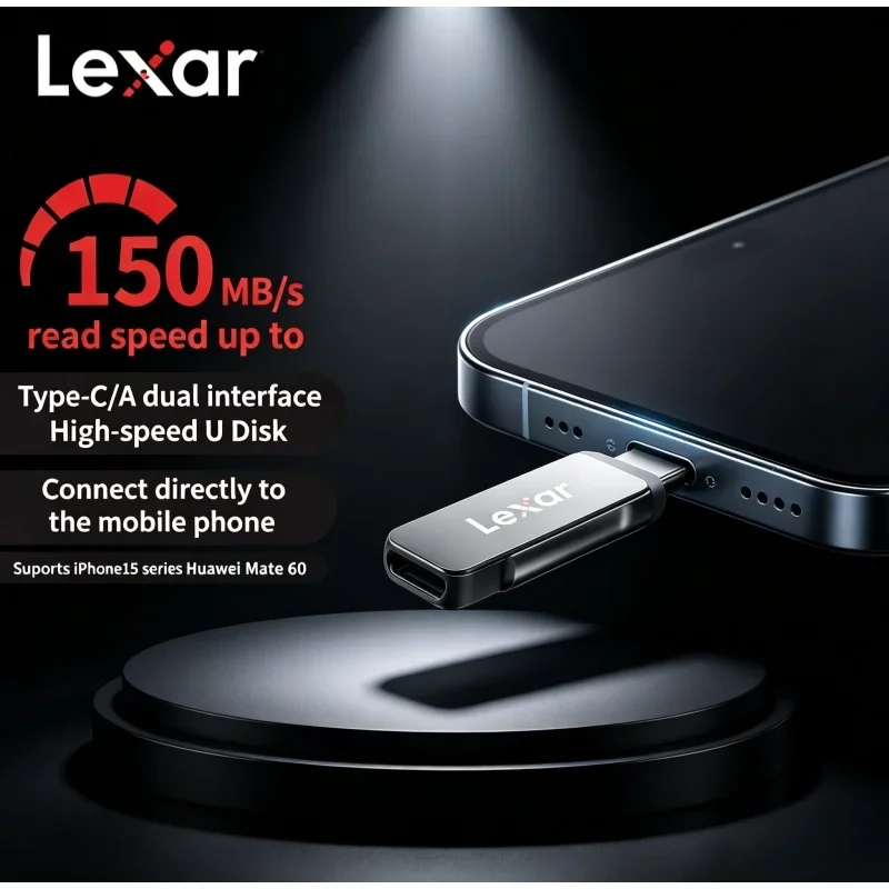 Portable Metal Dual Interface Flash Drive USB A Type‑C U Disk For Smart Phone Laptop PC Daily Data Backup & Storage Use