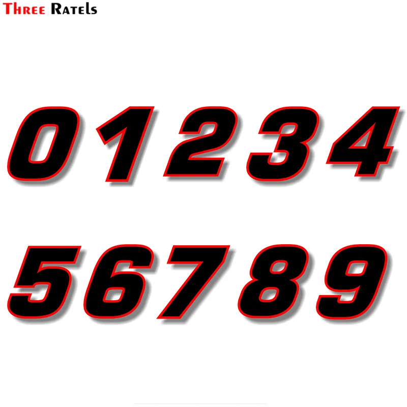 Three RatelsFTC-717#  Car Styling Racing Number Camouflage Sticker Motocross Auto Stickers Bike  Waterproof decals