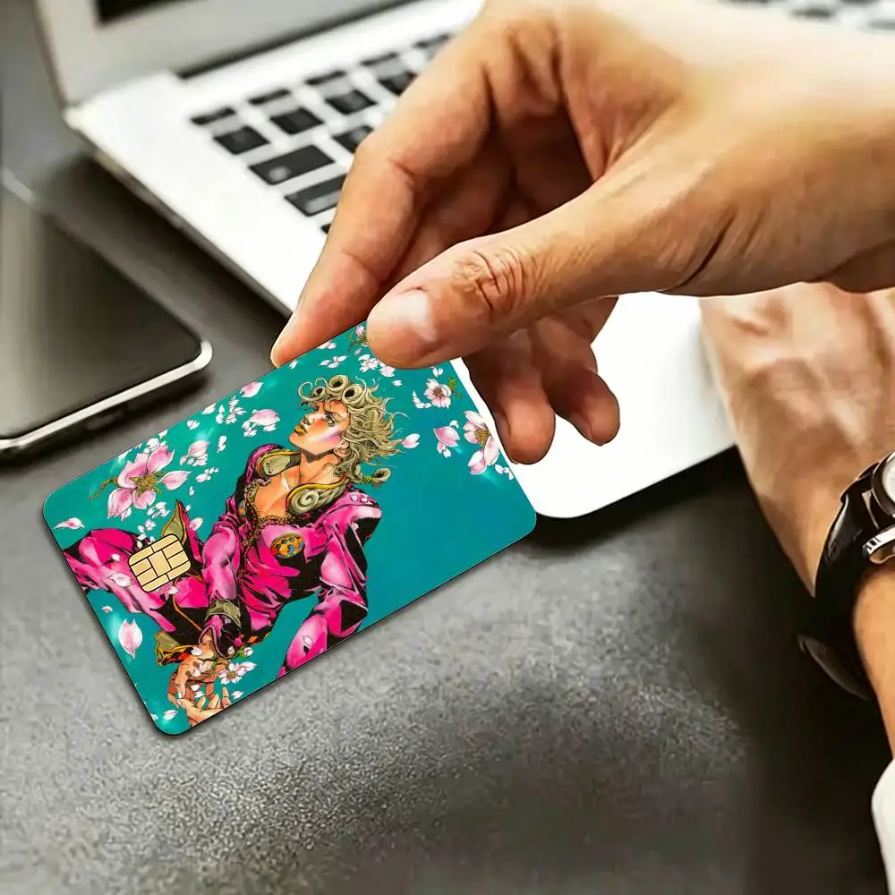 J-JOJOs G-Giorno G-Giovanna HD Credit Card Stickers Game Card Decal Small Chip Waterproof Sticker