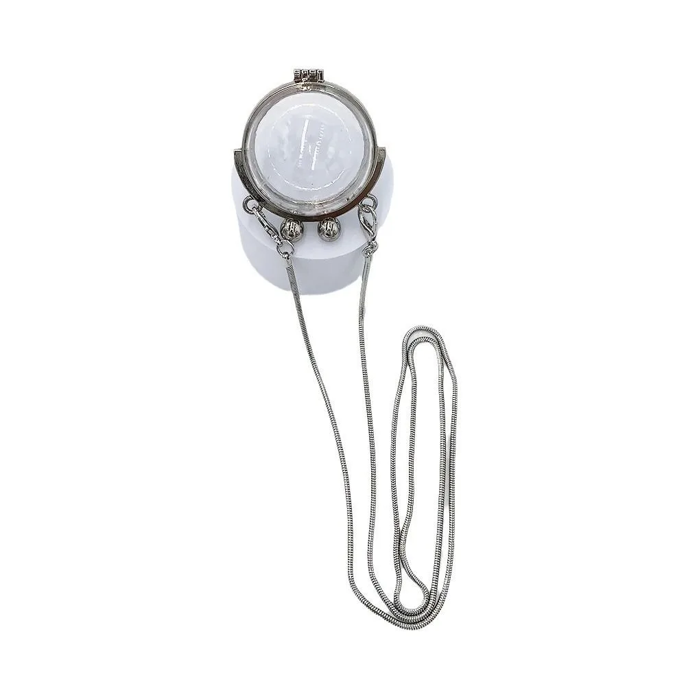 

Jewelry Display Transparent Crystal Ball Bag Semi-circular Storage Case Jewelry Box Keychain Mini Minimalist Travel Bag Pendant