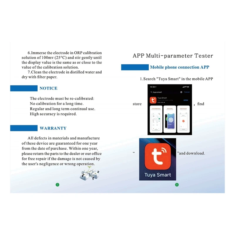 Tuya 8-In-1 Digital Wifi Wasser Qualität Tester PH EC TDS SALZ SG.Temp ORP CF Meter Multifunktions Smart Monitor